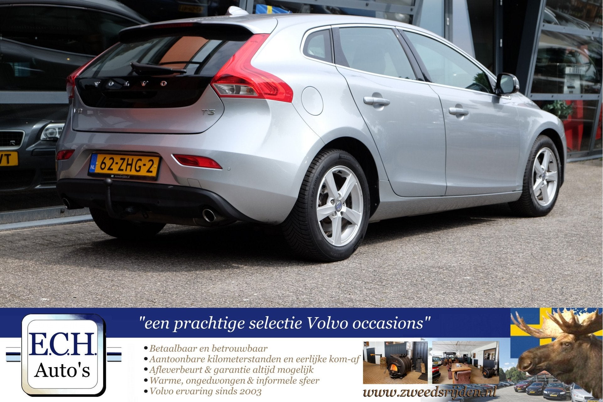 Volvo V40 1.6 T3 150 pk Momentum, Navi, Bluetooth, Camera, T, Voorwielaandrijving, Gebruikt, 4 cilinders, Leder en Stof