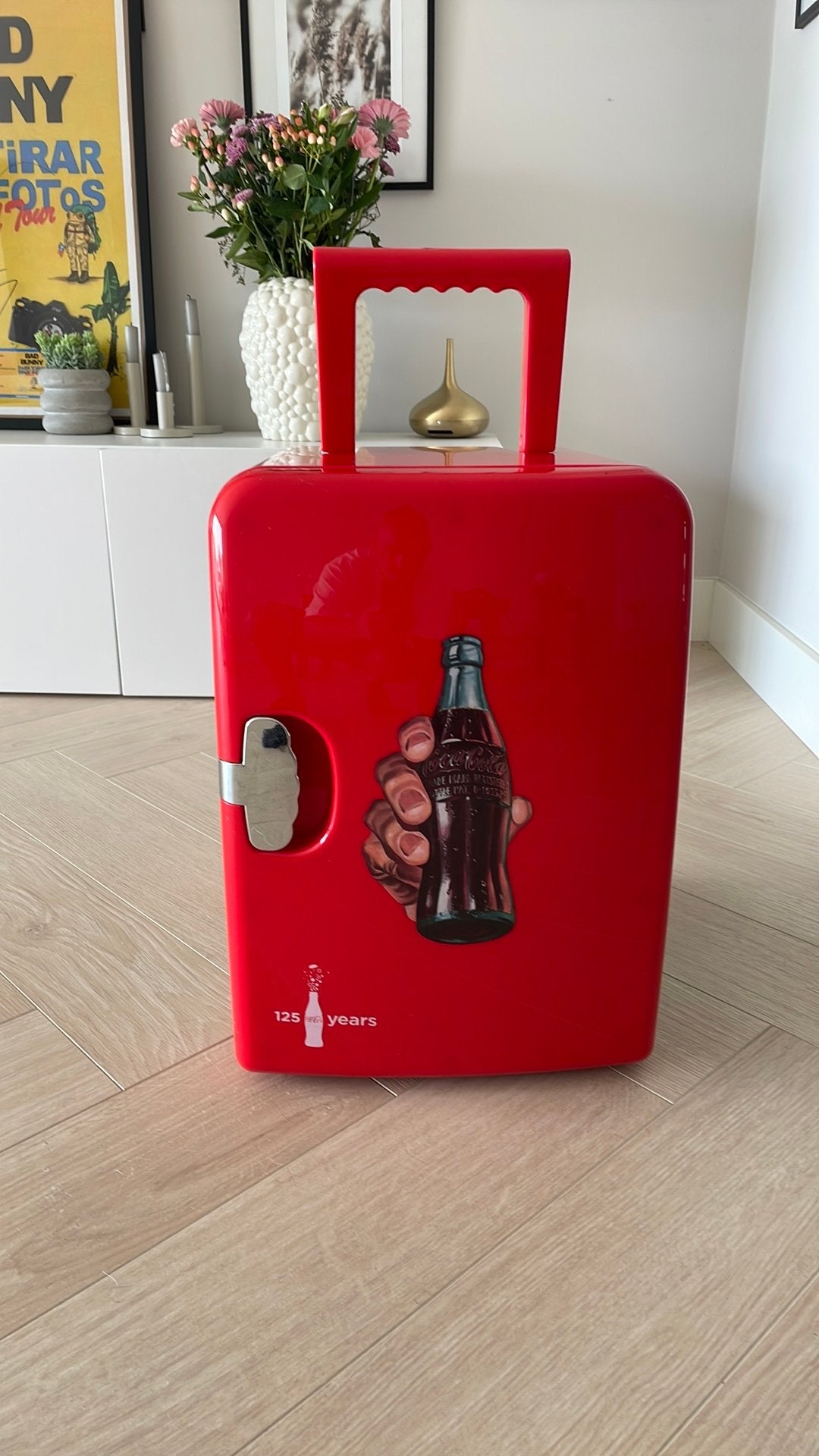 Coca Cola mini koelkast Limited Edition 125 jaar, Ophalen, Zonder vriesvak, Minder dan 45 cm, Minder dan 85 cm