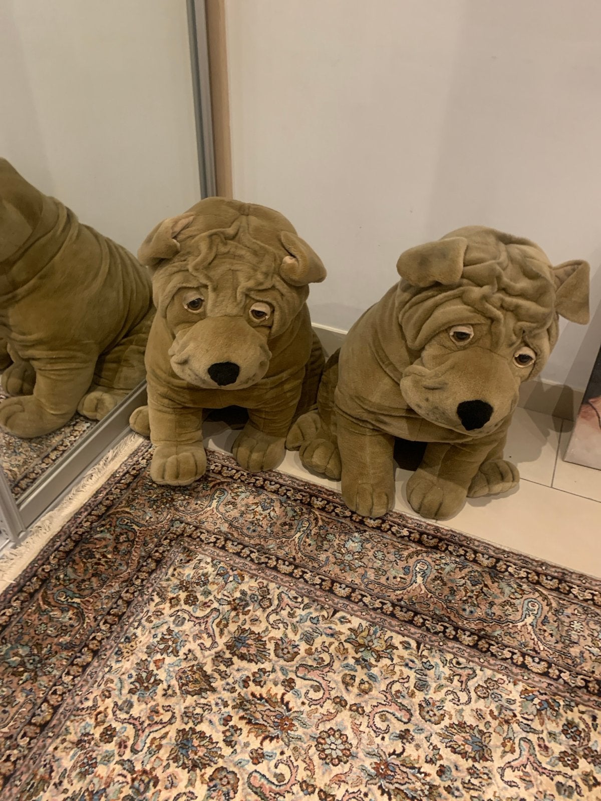 Twee Shar-Pei knuffels - Zo goed als nieuw, Ophalen, Zo goed als nieuw, Bruin, Hond