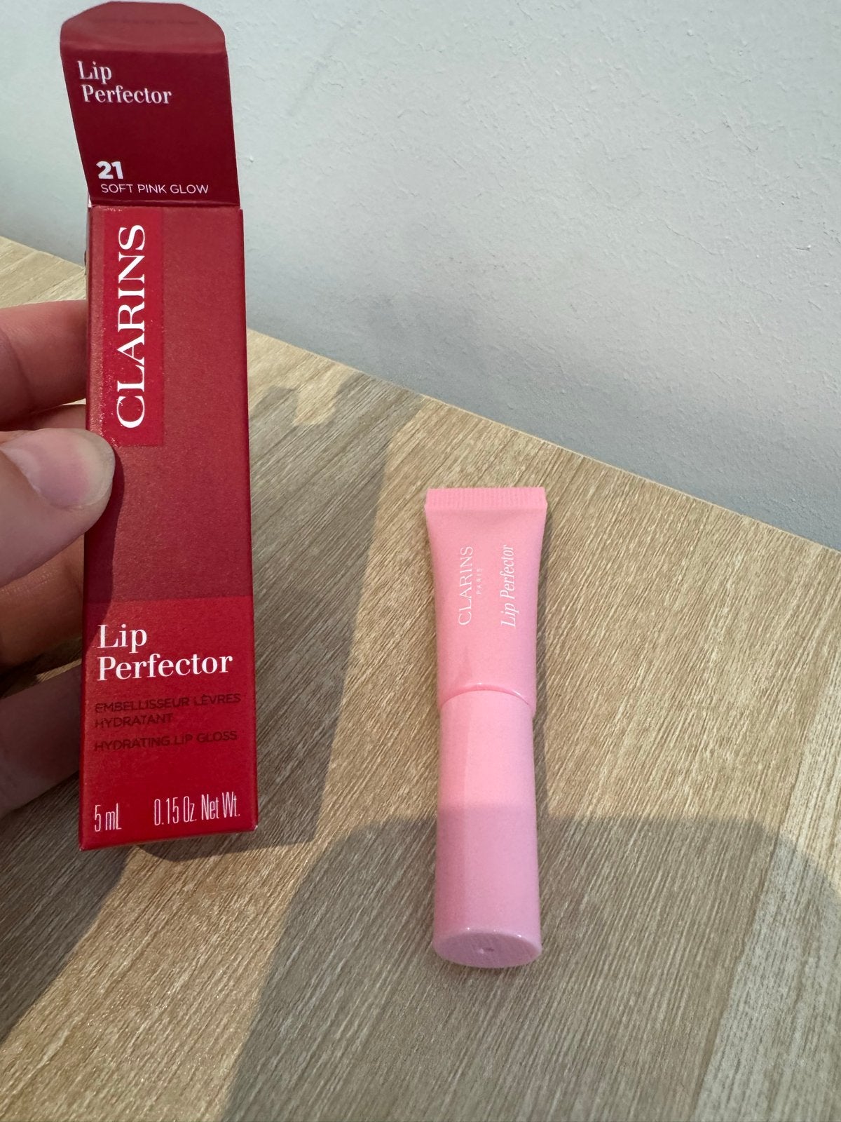 Clarins Lip Perfector 21 Soft Pink Glow - Nieuw, Lippen, Nieuw, Ophalen of Verzenden, Make-up