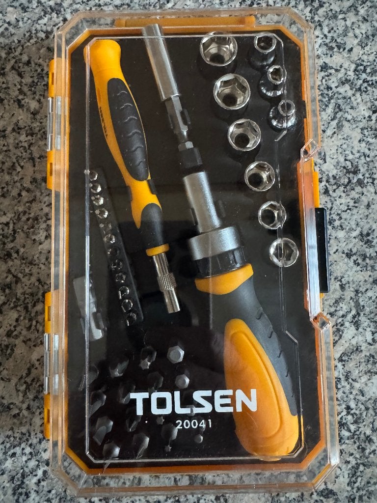 Tolsen Gereedschapset - Schroevendraaier met Bits en Doppen, Ophalen of Verzenden, Nieuw