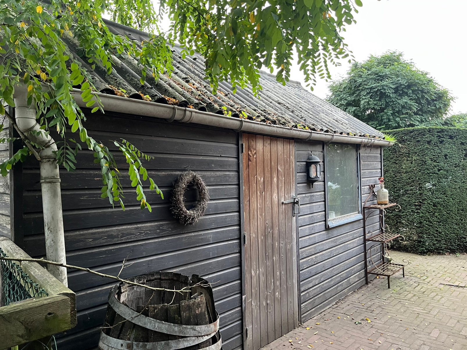 Houten tuinschuur, Tuin en Terras, Ophalen, Schuur, 2 ramen, 500 cm of meer
