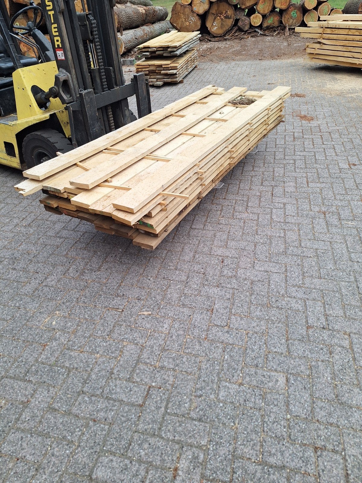 rest partij Eiken planken 30x150mm 2500mm lang 39 stuks, Ophalen, Gebruikt, 25 tot 50 mm, Eiken