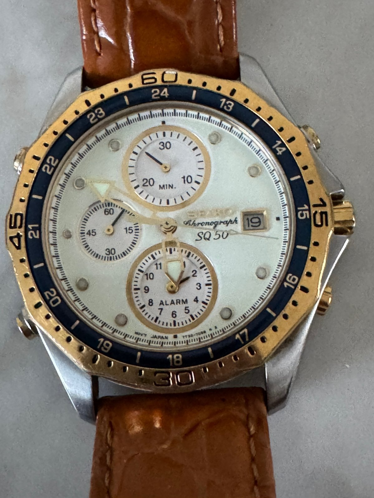 Seiko SQ50, Ophalen, Seiko, Leer, Staal