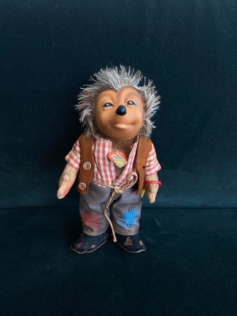 Originele Vintage Steiff Mecki Egel - Met Labels - Jaren '60, Verzamelen, Verzenden, Zo goed als nieuw