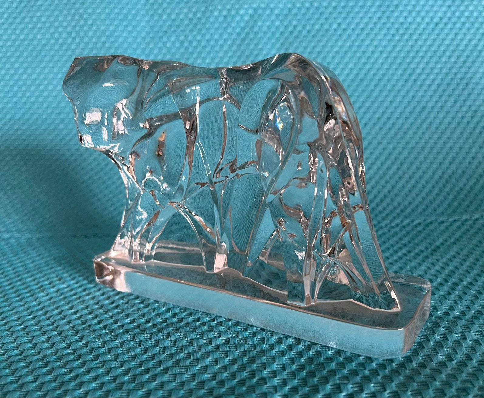 Mooie art deco tijger van baccarat kristal., Ophalen of Verzenden