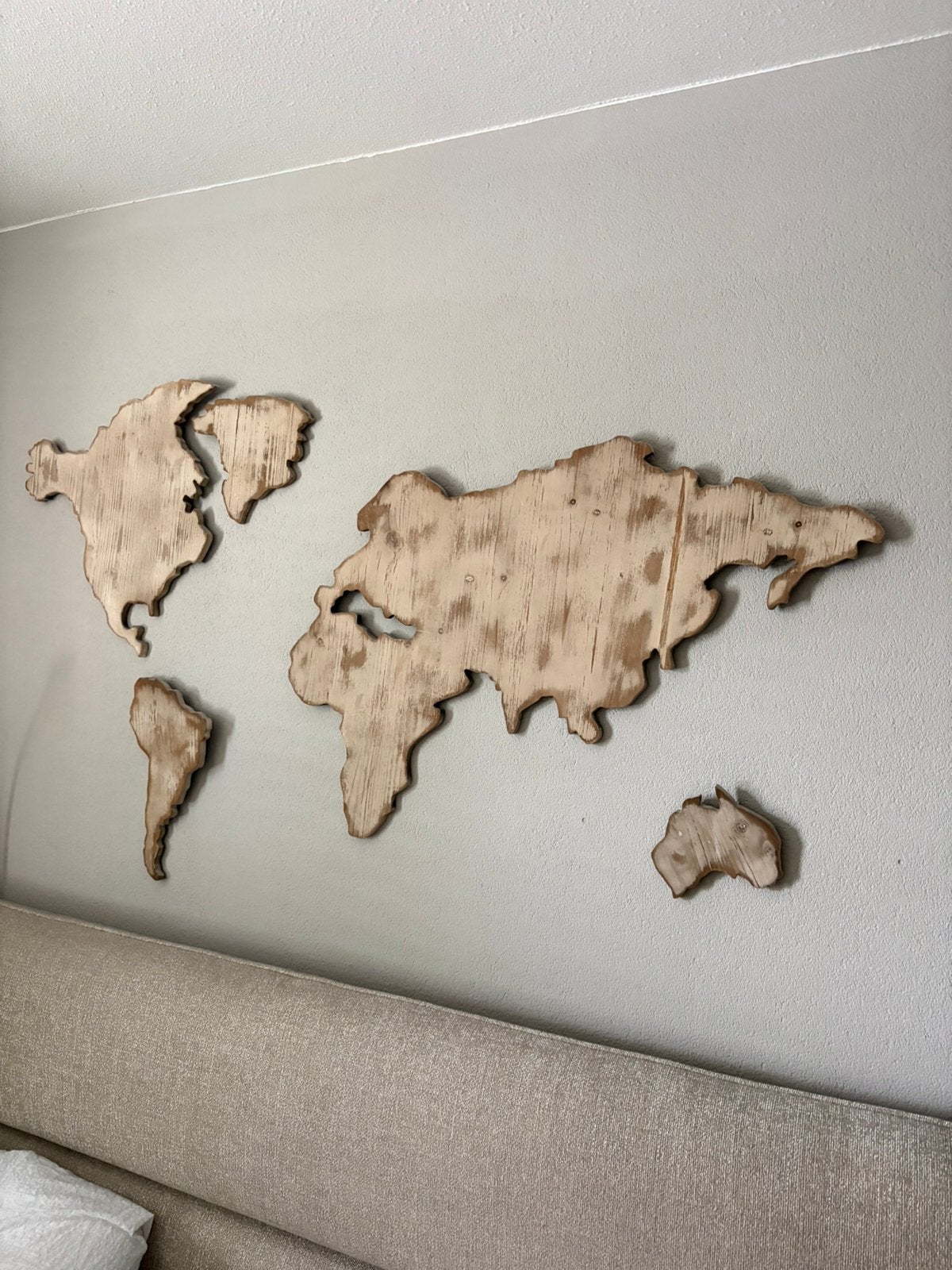 Nieuwe houten wereldkaart - perfect voor aan de muur!, Hout, Nieuw, Wandbord of Wandpaneel, Modern