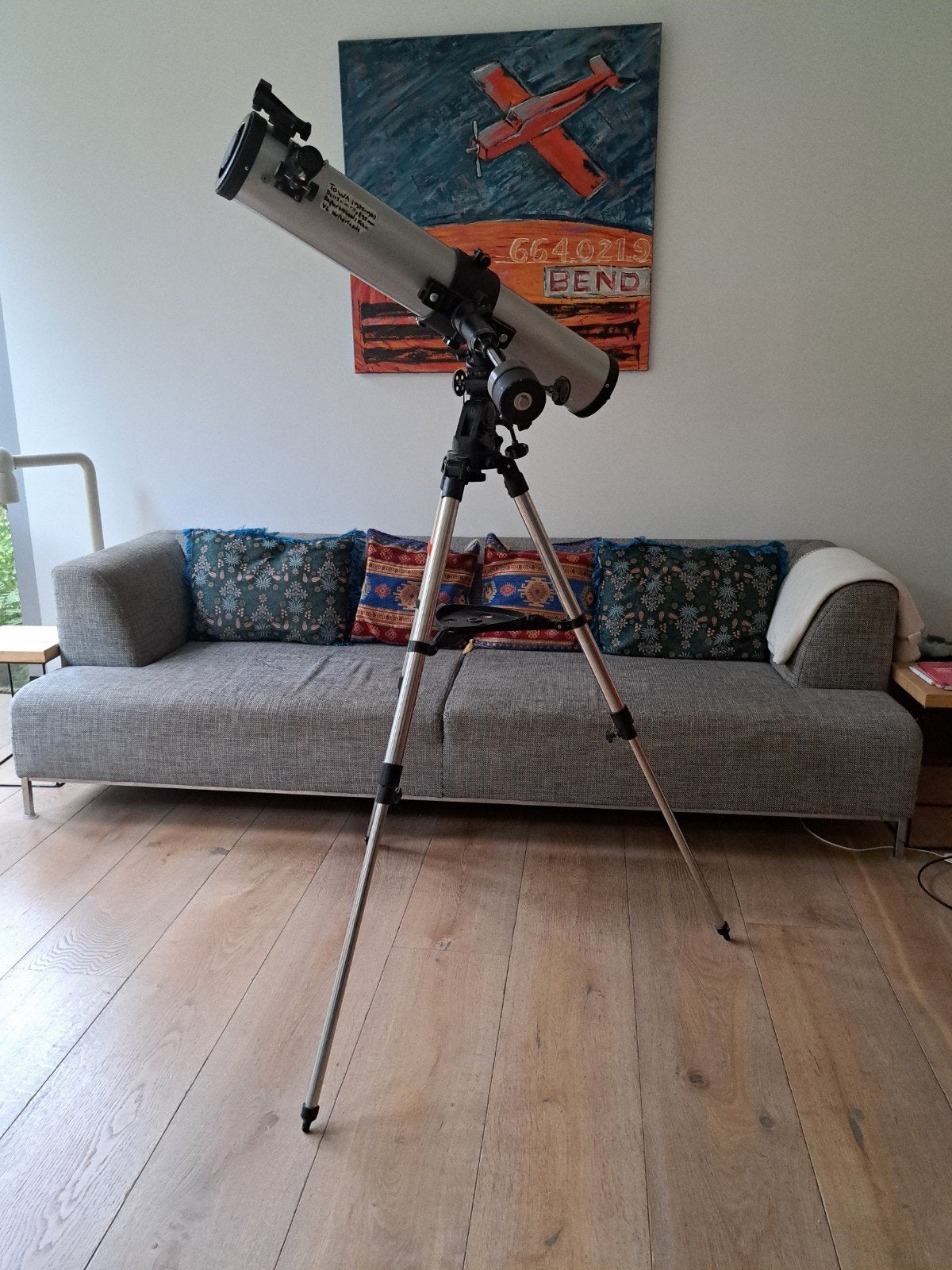Spiegeltelescoop met oculairen, Audio, Tv en Foto, Ophalen, 80 tot 200 mm, Spiegeltelescoop (reflector), Met statief