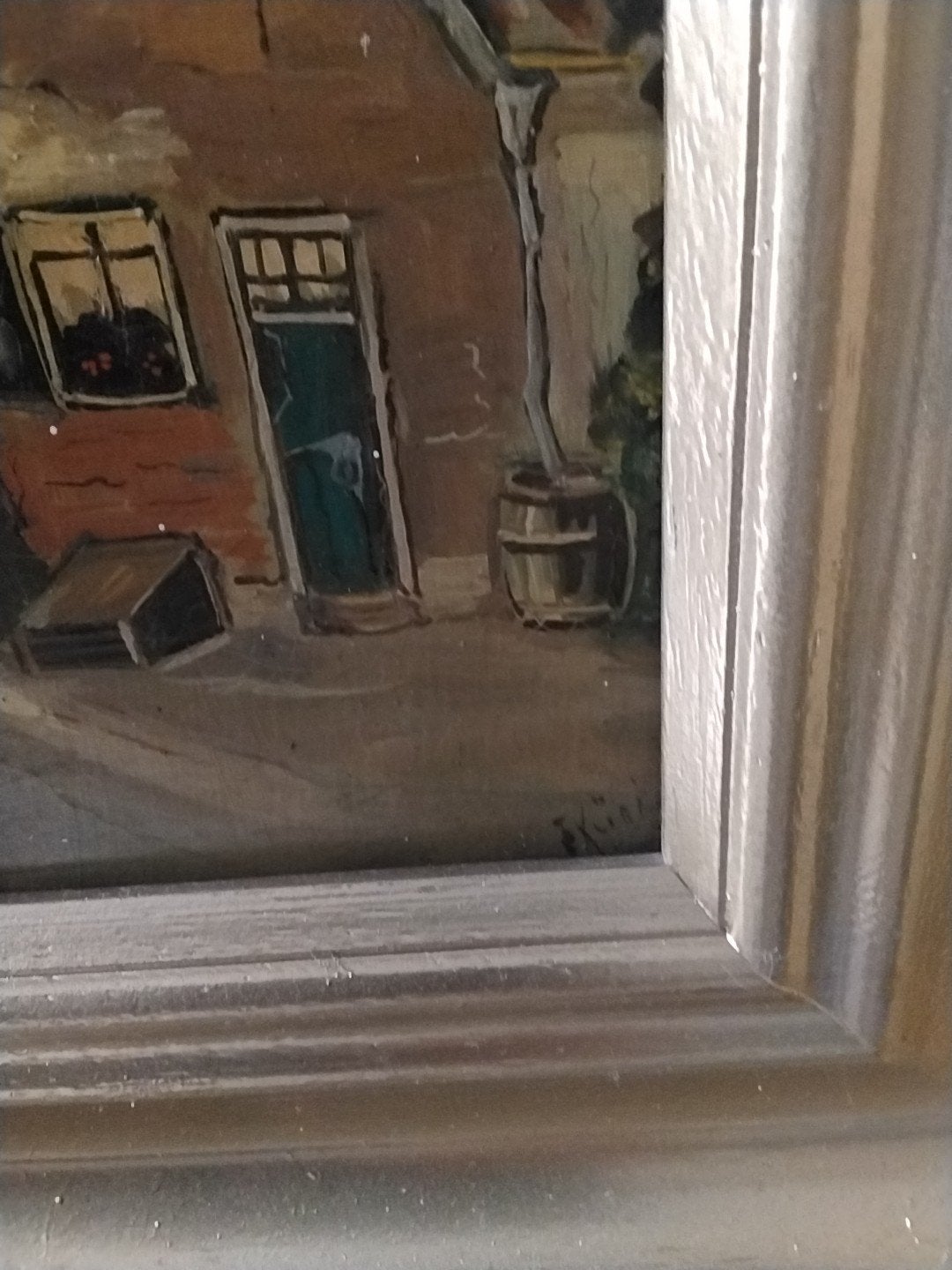 Oud Hollands tafereel schilderij in gouden lijst, Antiek en Kunst, Kunst | Schilderijen | Klassiek, Ophalen of Verzenden