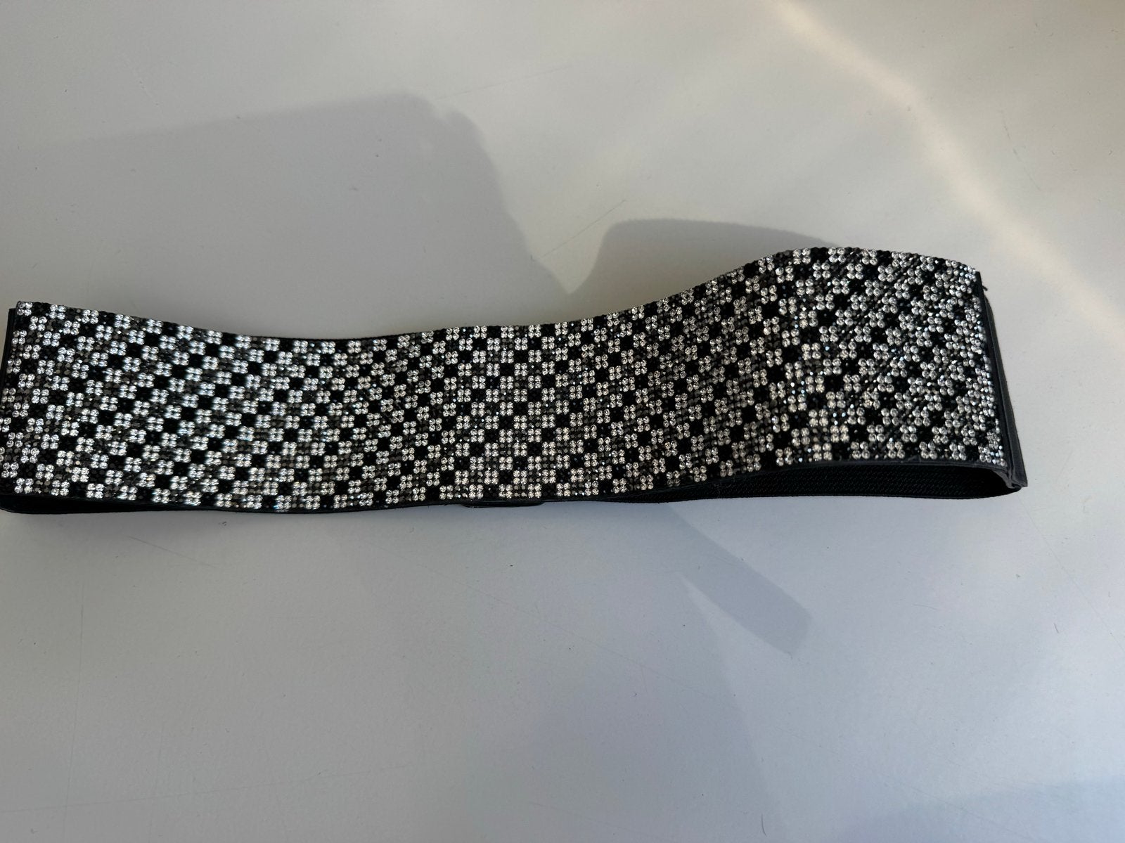 Zwarte tailleriem met strass steentjes, Kleding | Dames, Riemen en Ceinturen, 80 tot 90 cm, 5 cm of meer, Zwart, Nieuw