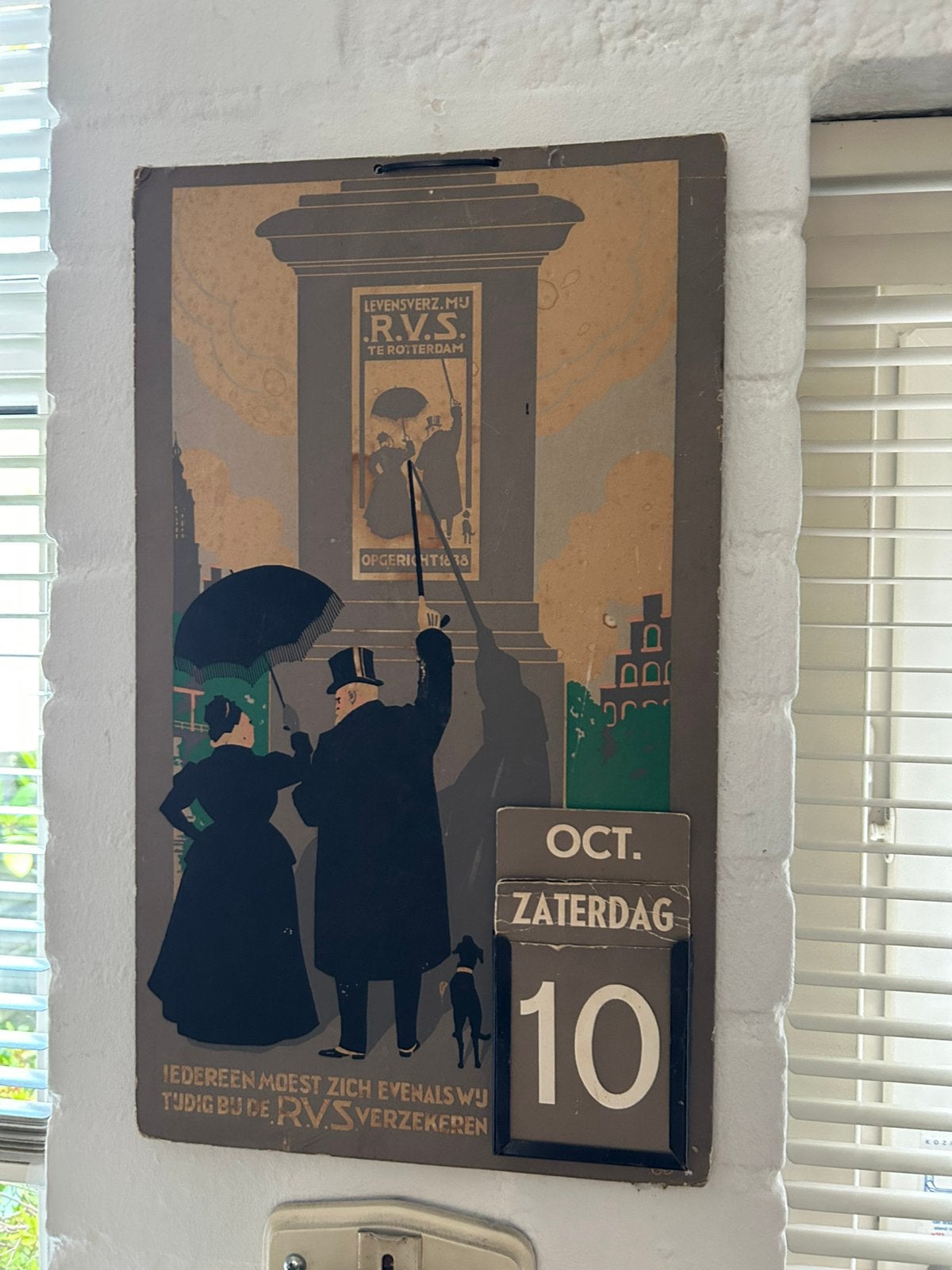 RVS reclamekalender ca. 1930, Verzamelen, Merken en Reclamevoorwerpen, Ophalen of Verzenden, Gebruikt, Gebruiksvoorwerp