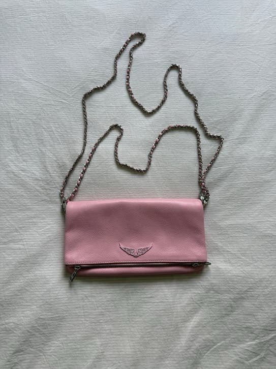 Roze Zadig et Voltaire tas, Ophalen of Verzenden, Zo goed als nieuw, Roze, Schoudertasje