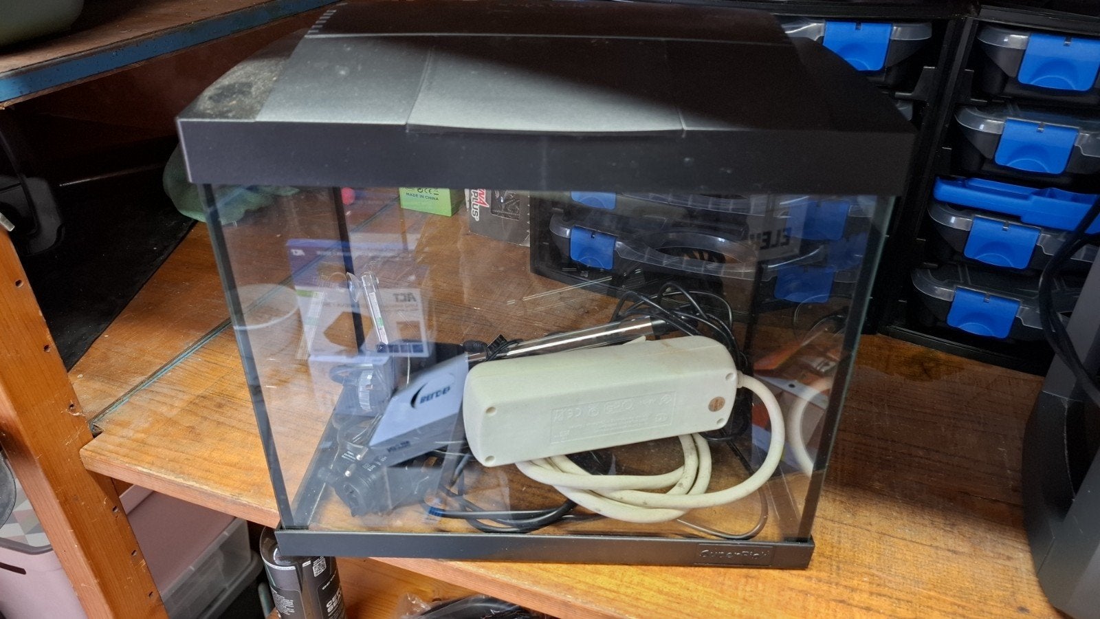 Aquarium Superfish 20 liter, Dieren en Toebehoren, Vissen | Aquaria en Toebehoren, Ophalen, Gebruikt, Leeg aquarium, Verwarming
