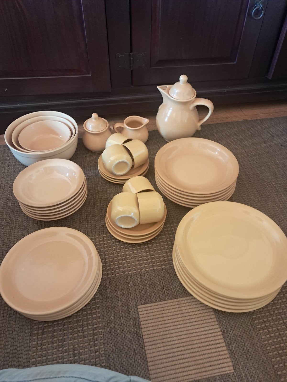 Licht geel servies, Ophalen of Verzenden