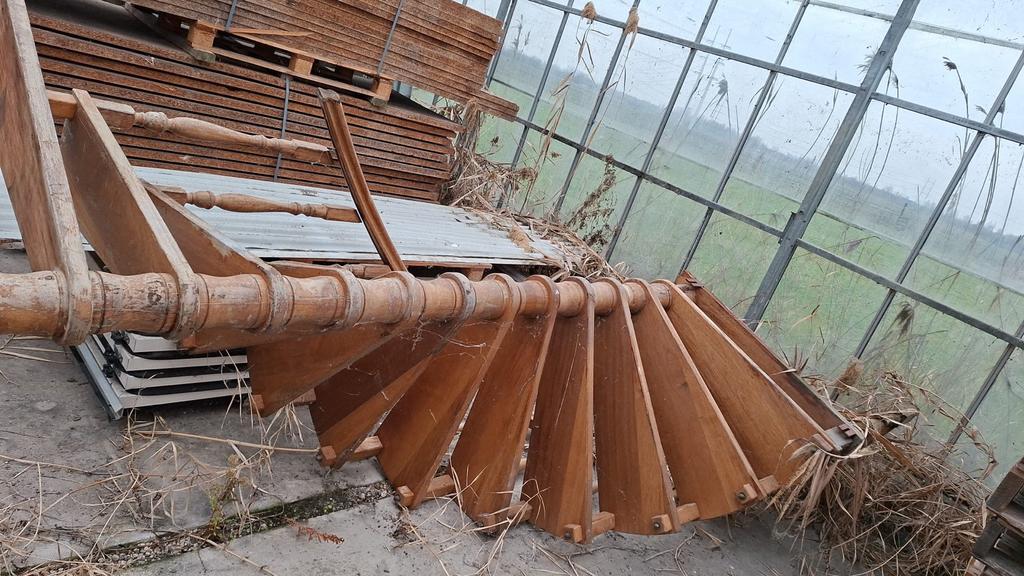 Houten spiltrap, Ophalen, Gebruikt