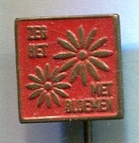 Zeg het met Bloemen koper speldje ( U_162), Verzamelen, Speldjes, Pins en Buttons, Zo goed als nieuw, Speldje of Pin, Dier of Natuur