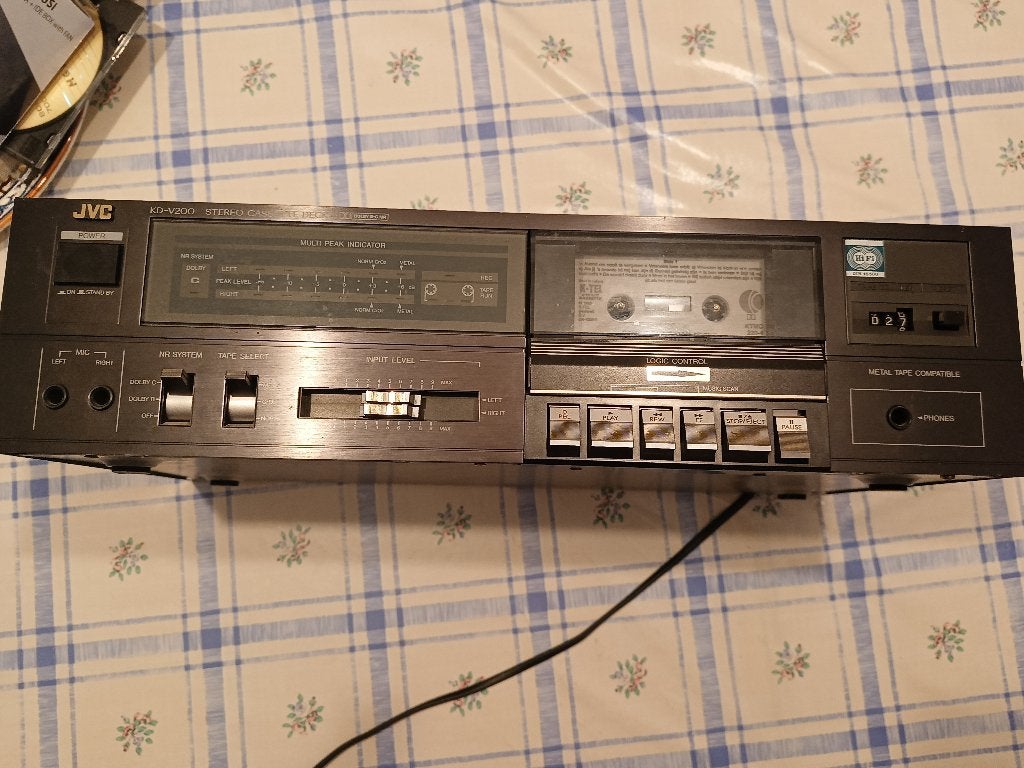JVC KD-V200 Stereo Cassettedeck - Vintage Audio, Audio, Tv en Foto, Cassettedecks, Enkel, JVC, Tiptoetsen, Tape counter, Ophalen