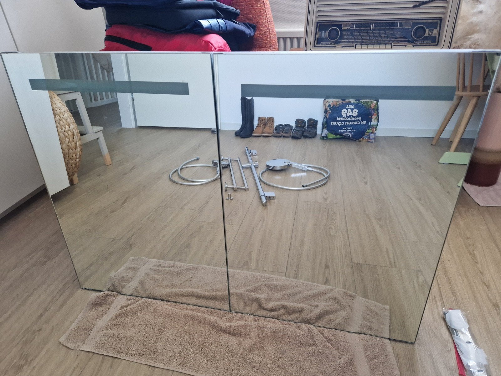 Luxe 2-Deurs Badkamer Spiegelkast met Sensor, Verwarming & V, Ophalen, Nieuw, Rechthoekig, Minder dan 100 cm