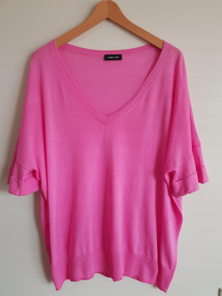 Anneclaire roze t-shirt maat 44, Kleding | Dames, Maat 42/44 (L), Ophalen of Verzenden, Zo goed als nieuw, Korte mouw