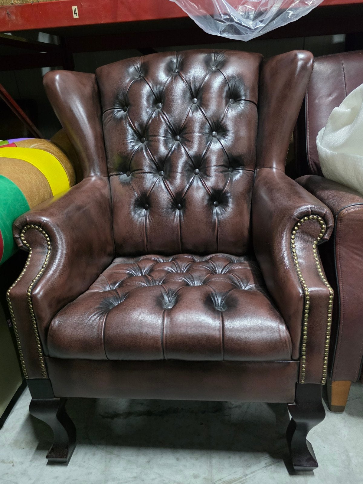 Showroommodel Chesterfield fauteuil + BEZORGING GRATIS, Gebruikt, Chesterfield, Klassiek, Vintage, Onbekend, Ophalen of Verzenden