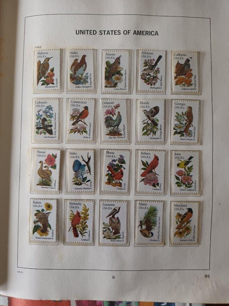 A687 usa 1982 serie vogels 50 amerikaans staten pf 1532/81, Ophalen of Verzenden, Postfris, Noord-Amerika