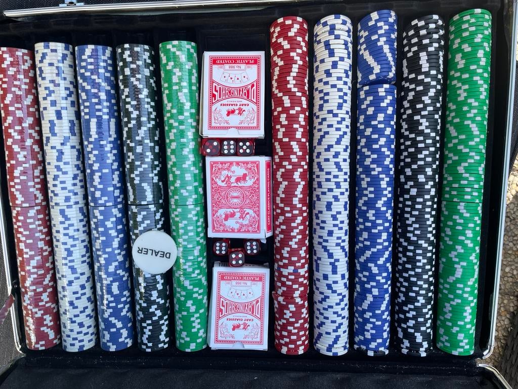 Pokerset, Hobby en Vrije tijd, Gezelschapsspellen | Kaartspellen, Ophalen of Verzenden, Zo goed als nieuw