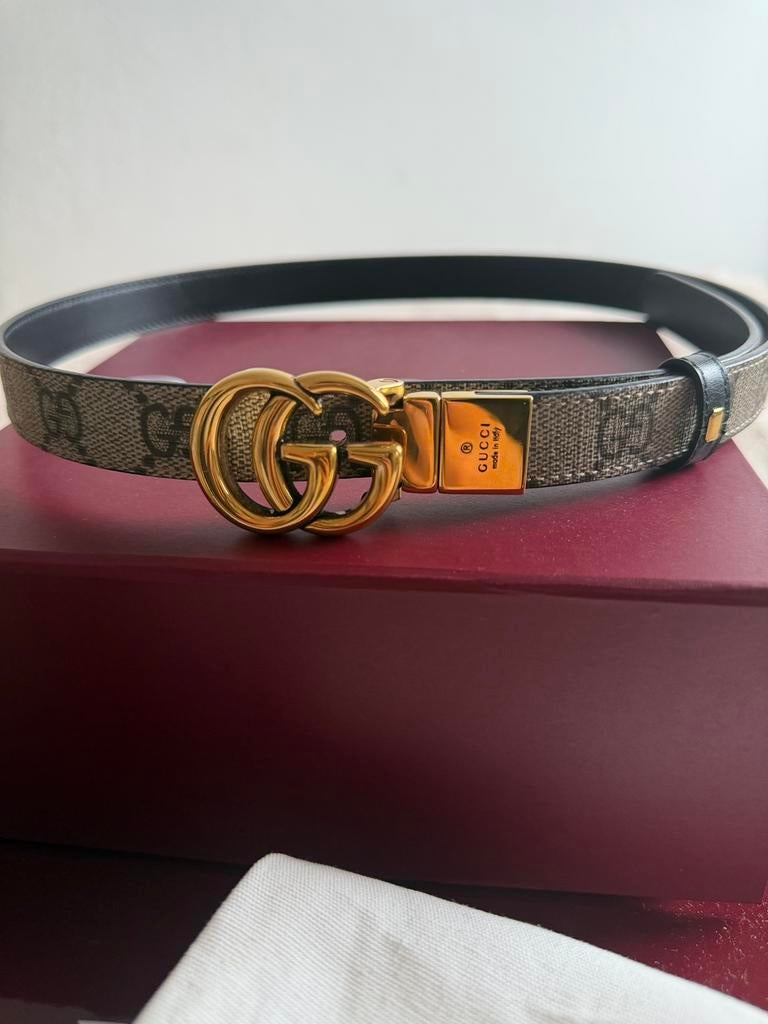 Gucci riem, Ophalen of Verzenden, Zo goed als nieuw, Zwart