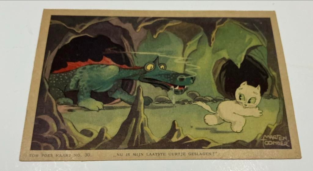 Oude Tom Poes Kaart - Serie 5, Nr. 30: De Drakenburcht, Verzenden, 1940 tot 1960, Ongelopen, Cultuur en Media