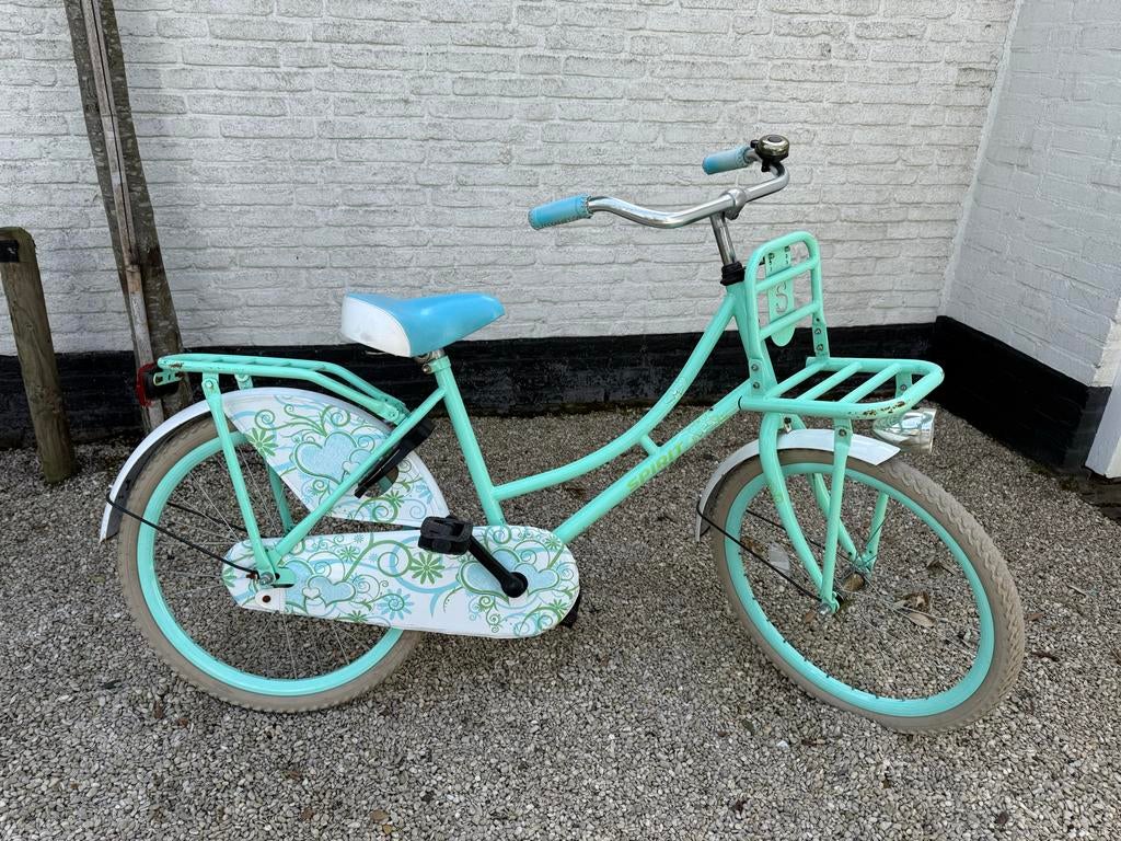 Spirit transportfiets mintgroen 22 inch met slijtage, Ophalen, Gebruikt, Terugtraprem, 22 inch