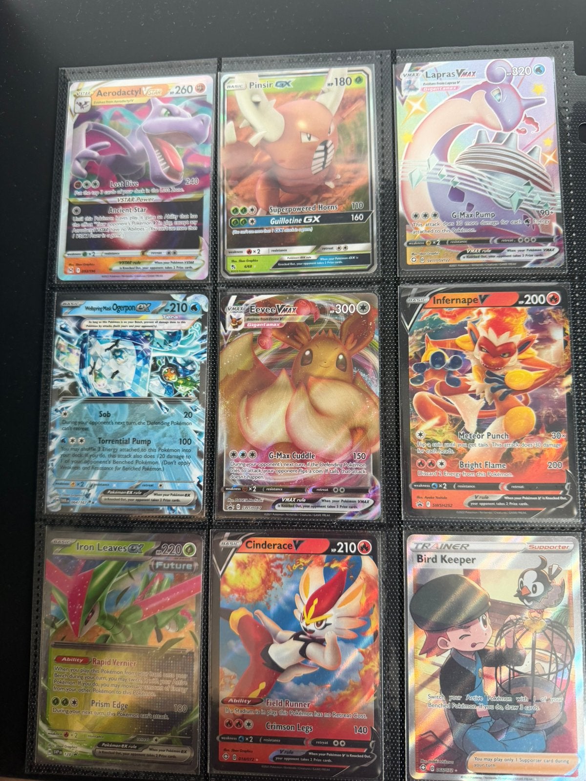Pokémon Ultra Rare Lot 9 Kaarten V VMAX GX EX Near Mint, Ophalen of Verzenden, Zo goed als nieuw, Meerdere kaarten