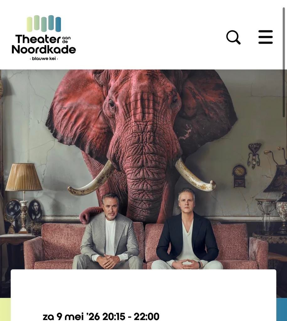 Veldhuis en kemper blauwe kei veghel 2 tickets, Twee personen, Mei