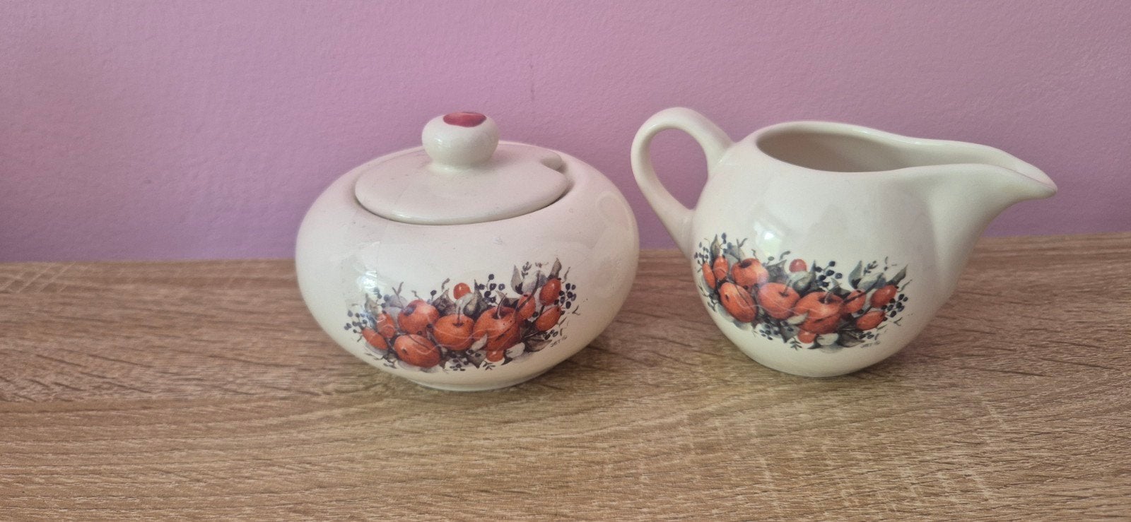 Jet Ter Steege Servies: Suikerpot en Melkkannetje, Gebruikt, Verzenden, Keramiek, Overige typen