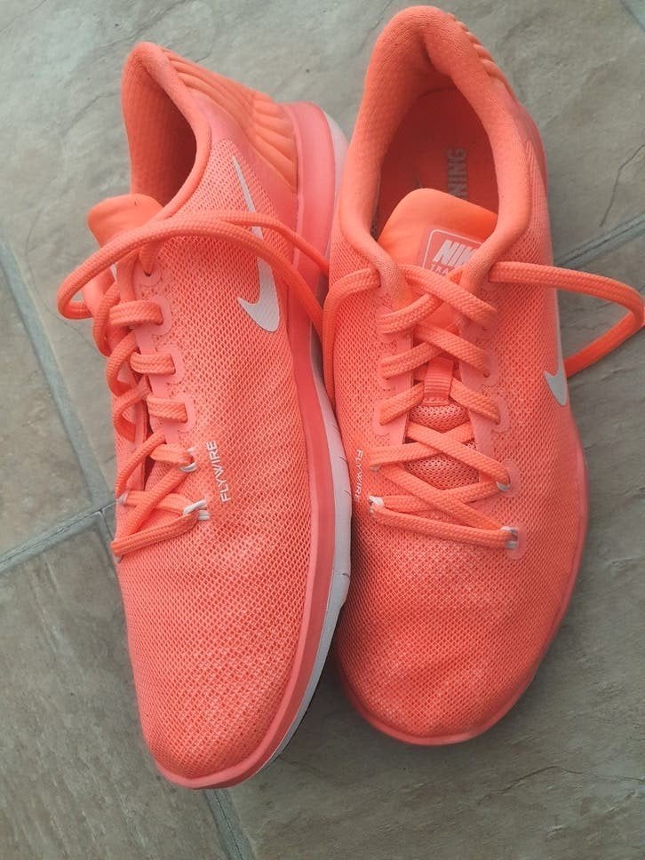 Nike Flex Supreme TR5 Dames Sportschoenen - Oranje/roze, Sportschoenen, Nike, Ophalen of Verzenden, Zo goed als nieuw
