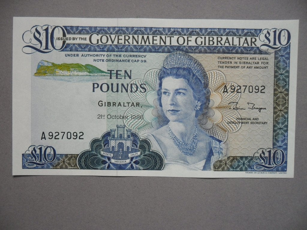 Gibraltar #22b [1986] / 10 pounds UNC, Verzenden, Overige landen, Los biljet