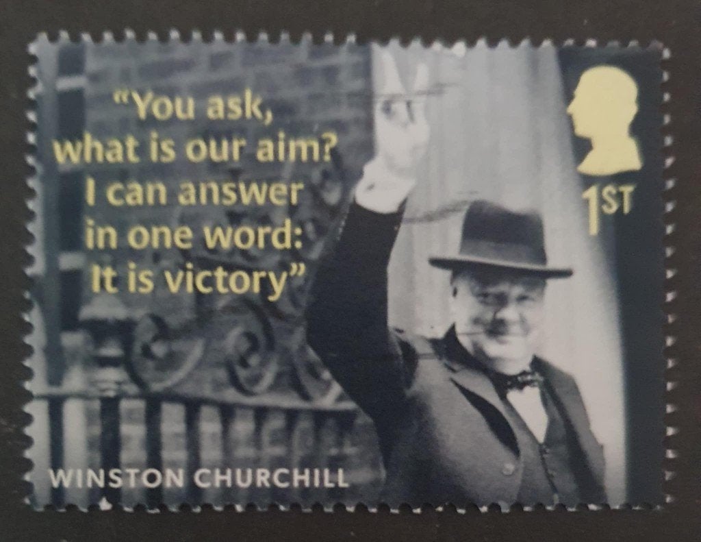 251-26 Engeland / Sir Winston Churchill, Verzenden, Gestempeld