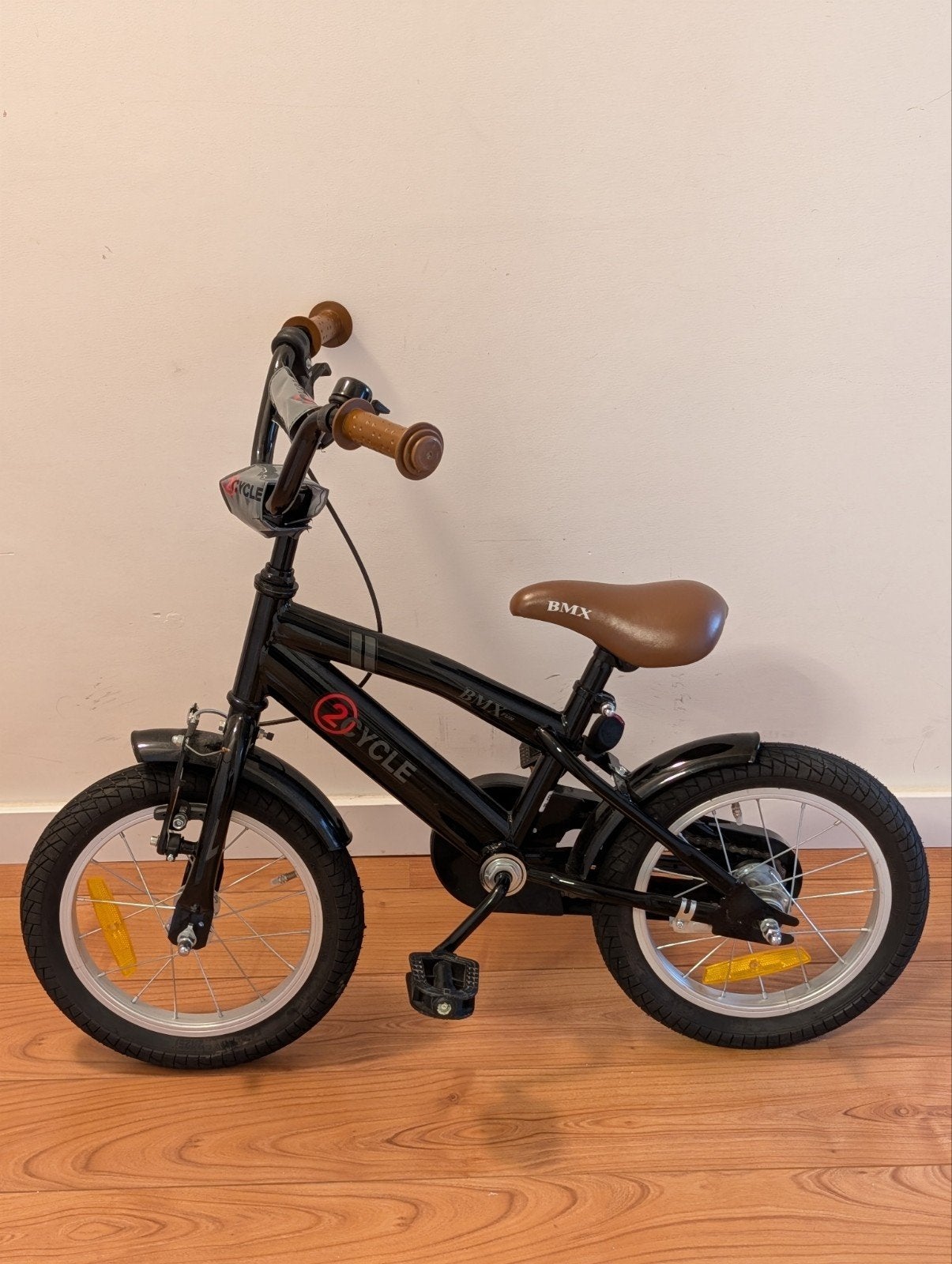 2Cycle BMX-Fun kinderfiets 14 inch – zwart Zo goed als nieuw, Fietsen en Brommers, Terugtraprem, Staal, Ophalen of Verzenden, 2Cycle