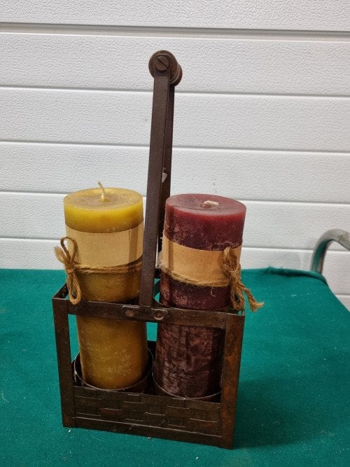 -	Kaarsenhouder brocante voor stompe, Ophalen of Verzenden, 'T Olde Gre-j, Info@toldegrej.nl, Endepoelstraat 20f Didam