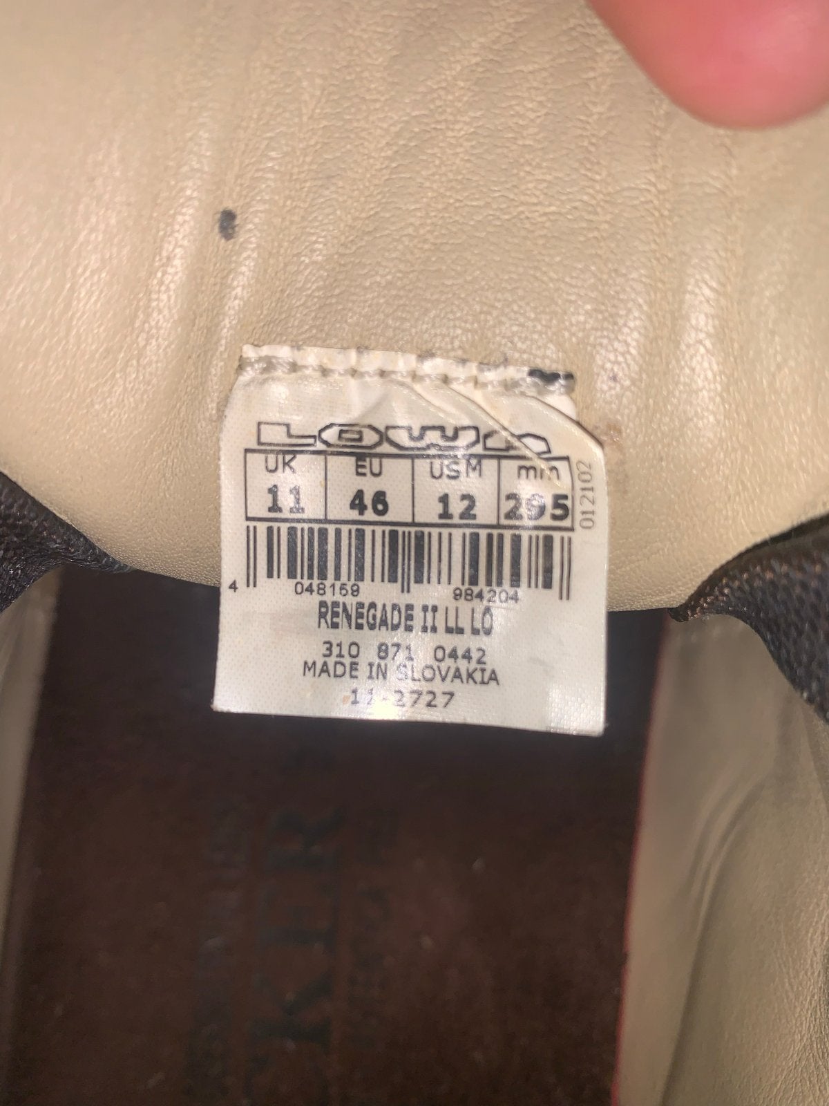 Lowa Renegade II LL LO wandelschoenen - Maat 46, Ophalen of Verzenden, Zo goed als nieuw, Schoenen