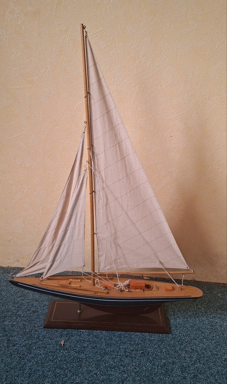 Prachtig houten zeilboot model - Decoratief object, Ophalen of Verzenden