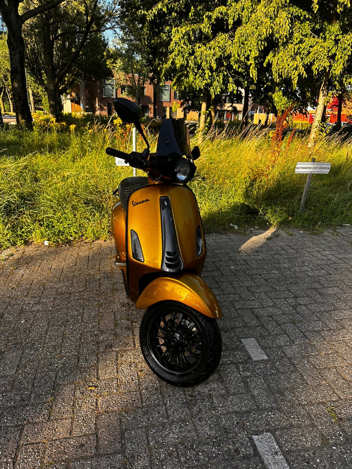 Vespa Sprint 80cc custom goud, Fietsen en Brommers, Scooters | Vespa, Overige modellen, Maximaal 45 km/u, Ophalen of Verzenden