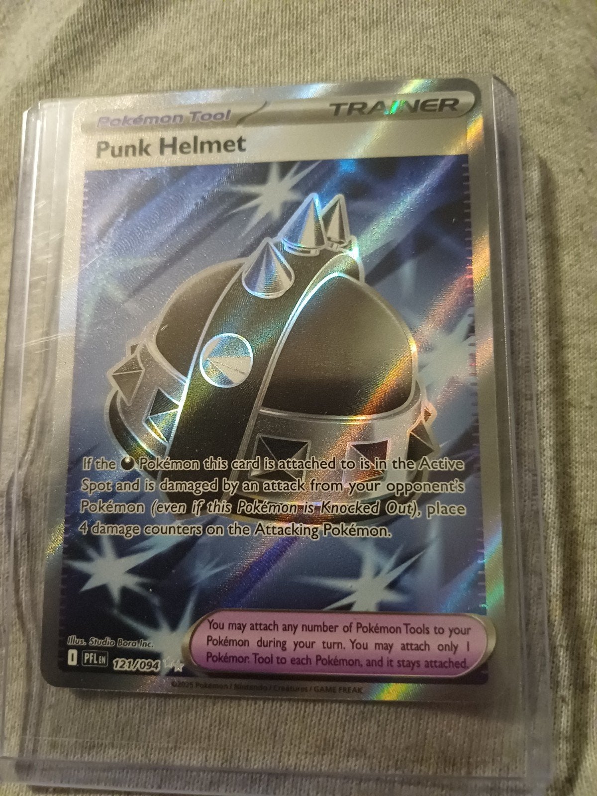 Pokémon TCG: Punk Helmet (PFL121/094) - Trainer Kaart, Ophalen of Verzenden, Zo goed als nieuw, Losse kaart, Foil