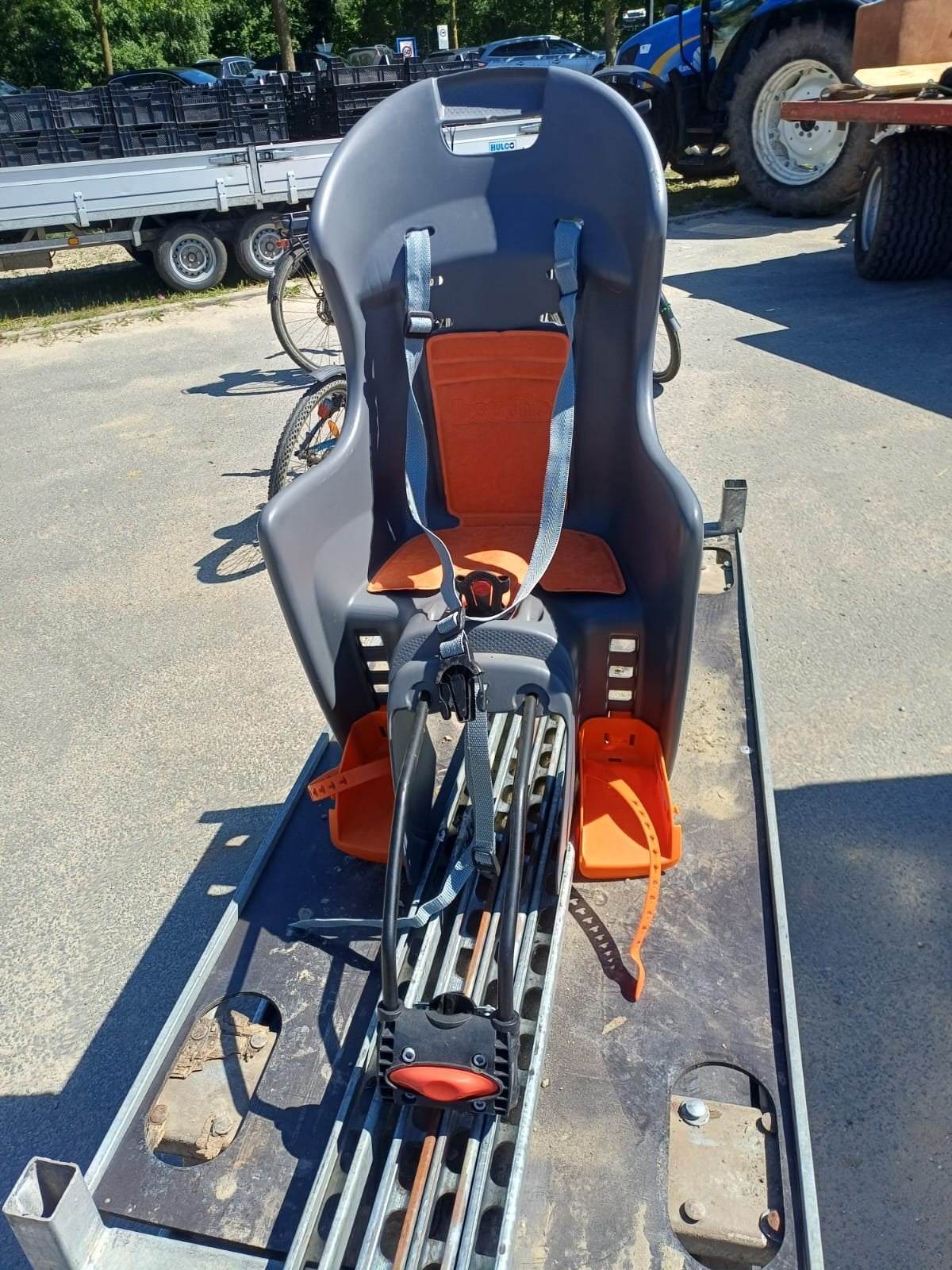Polisport Achterzitje Fiets - Grijs/Oranje, Ophalen, Achterzitje, 0 t/m 18 kg, Polisport