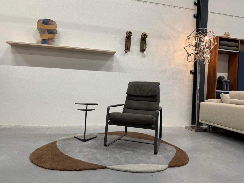 Nieuw Leolux Indra Fauteuil Alcantara Ombra design stoel, Leolux, Nieuw, 75 tot 100 cm, Ophalen of Verzenden