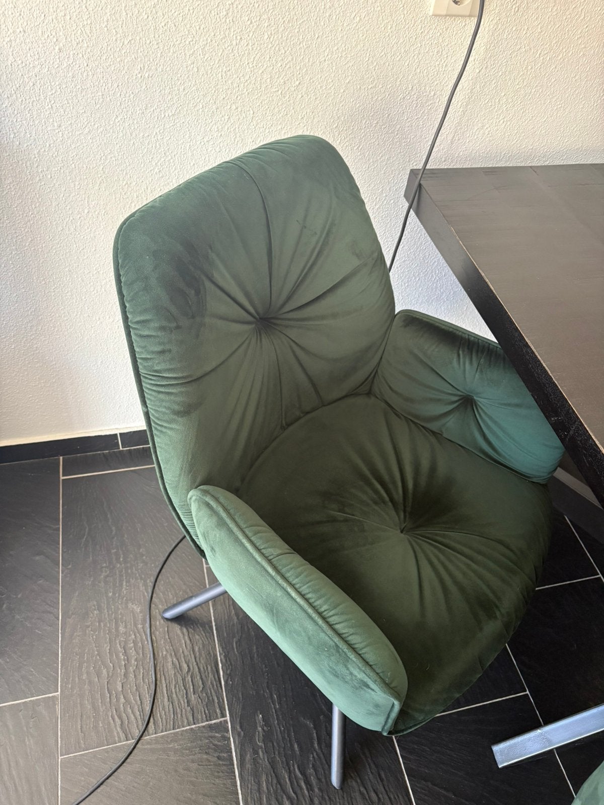 Eettafel & vier stoelen, Ophalen, Zo goed als nieuw, 4 tot 6 stoelen