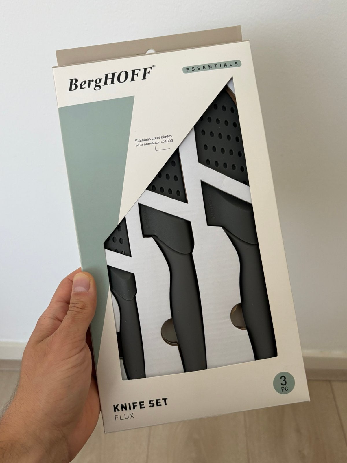 BergHOFF RVS Messenset met Beschermkap, Overige typen, Ophalen of Verzenden, Nieuw, Metaal