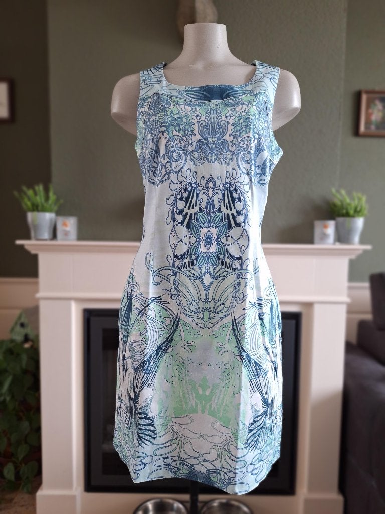 Senso mint blauwe jurk NL 38 M, Maat 38/40 (M), Senso, Zo goed als nieuw, Knielengte