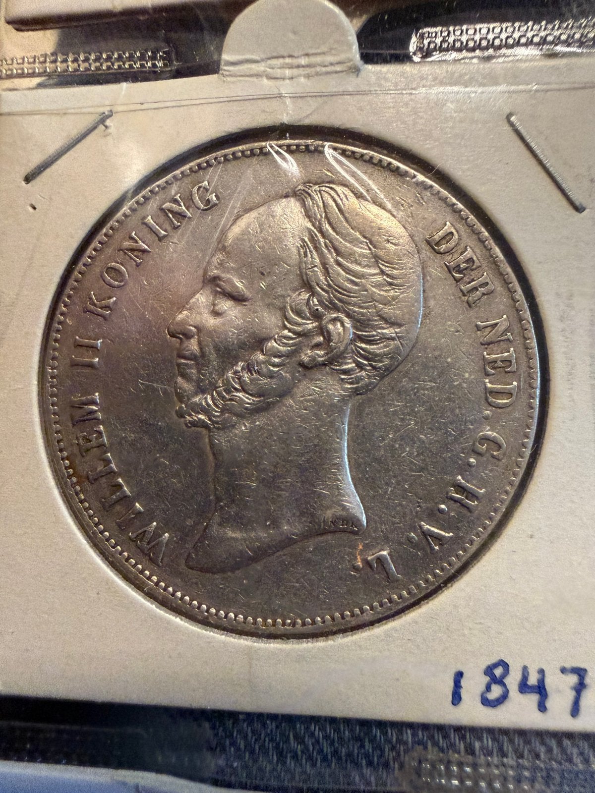 Willem II 1847 rijksdaalder, Postzegels en Munten, Munten | Nederland, Zilver, Ophalen of Verzenden, Losse munt, 2½ gulden