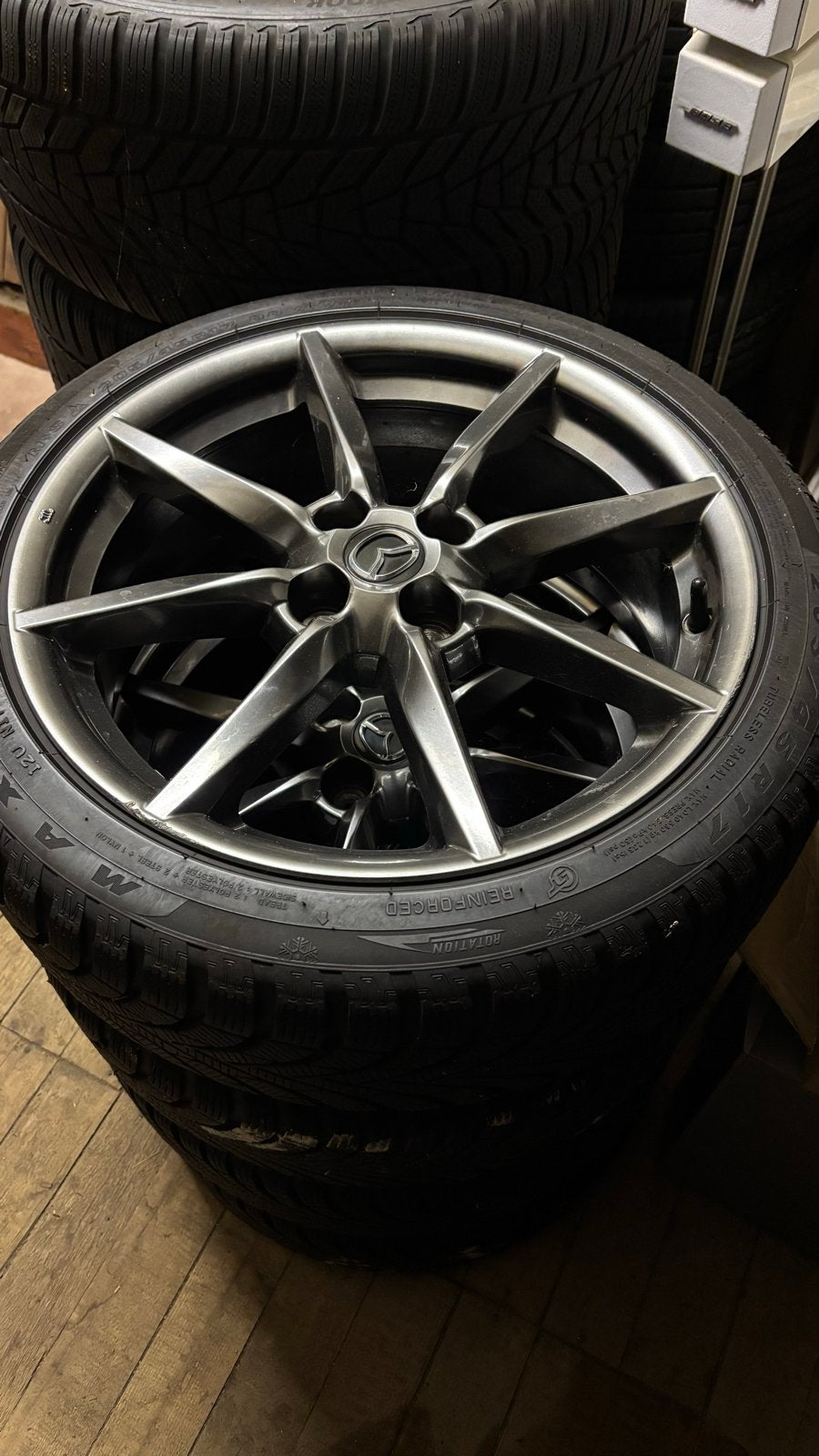 Mazda MX5 ND 17 inch velgen met winterbanden, Auto-onderdelen, Banden en Velgen, Ophalen, Gebruikt, Banden en Velgen, 17 inch