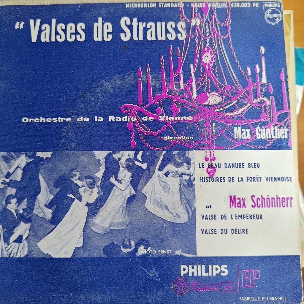 Philips EP "Valses de Strauss" - Wiener Radio Orkest, Ophalen of Verzenden, Gebruikt, 7 inch
