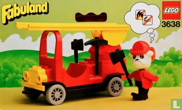 Lego Fabuland Brandweerwagen met hond figuur 3638, Kinderen en Baby's, Speelgoed | Duplo en Lego, Gebruikt, Lego, Ophalen of Verzenden